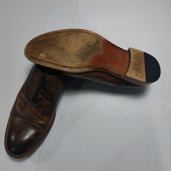 WARFIELD & GRANT Men's Tan Oxford Dress Shoe Leather Size US10 - Picture 4 of 11